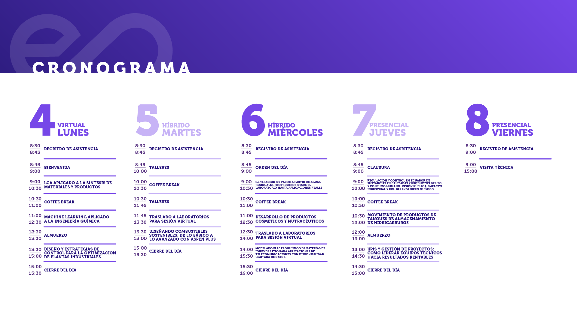 Escuela de ing quimica crono 2026