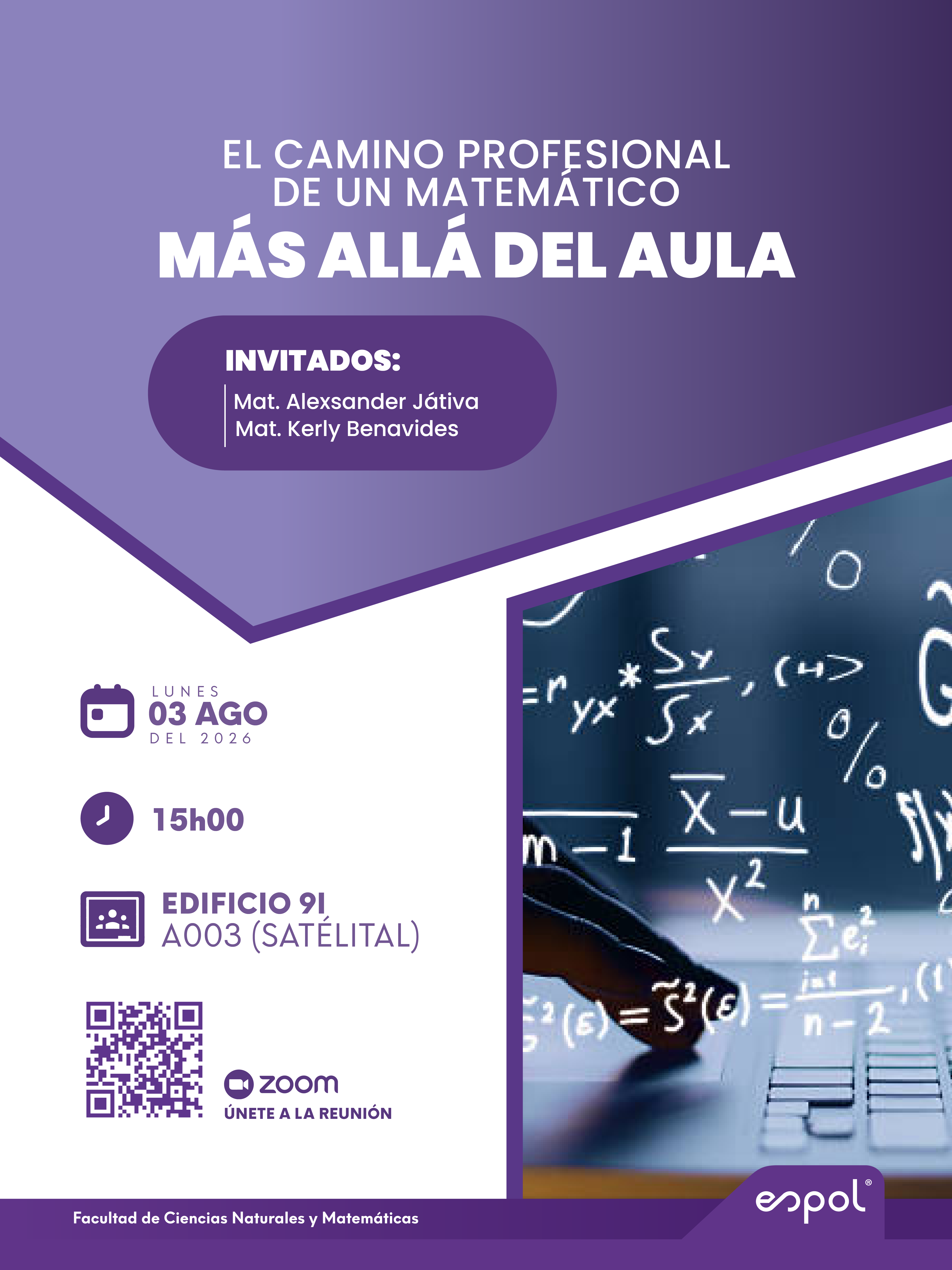 Charla el camino profesional de un matemático más allá del aula