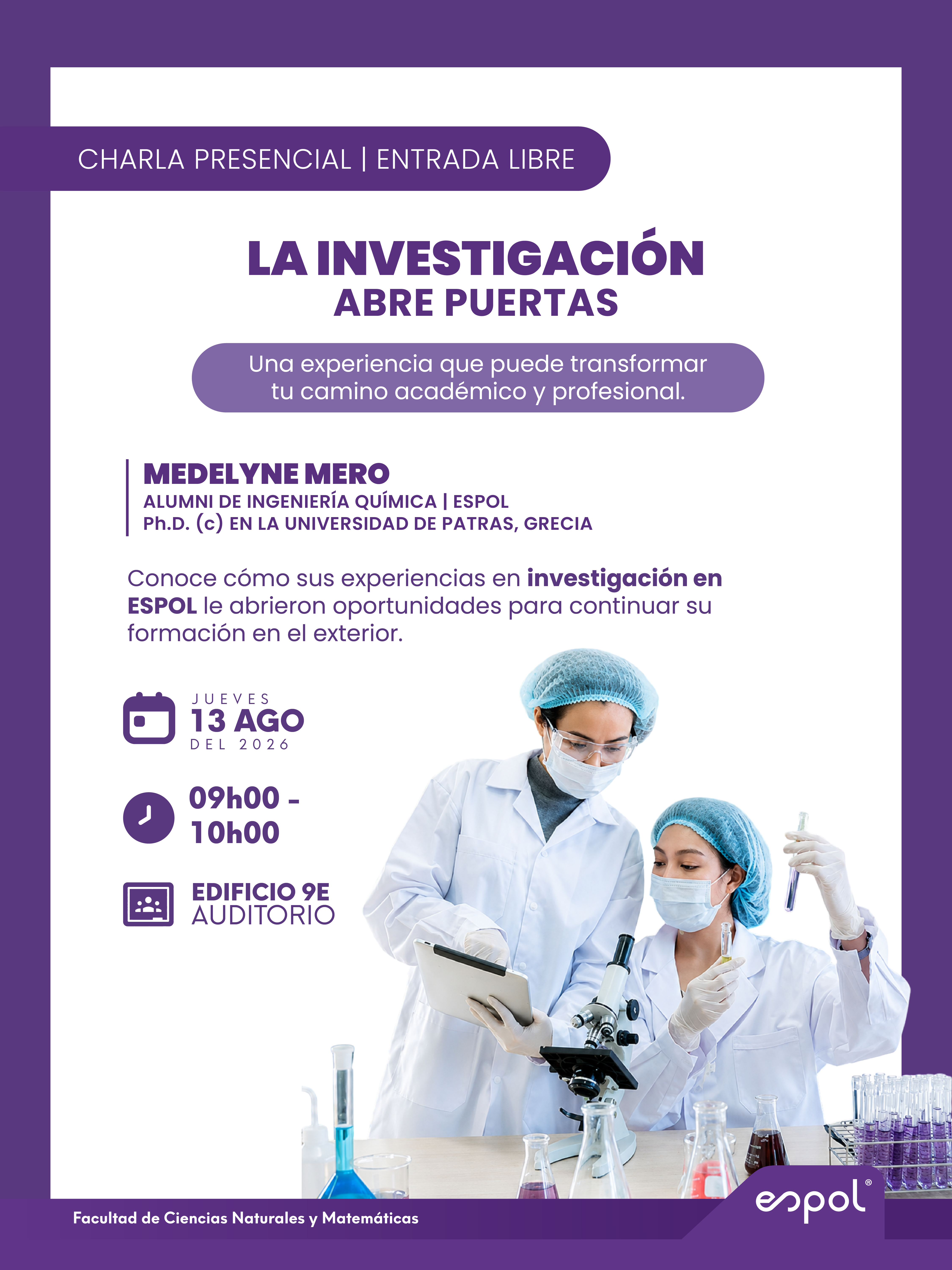 charla la investigación abre puertas
